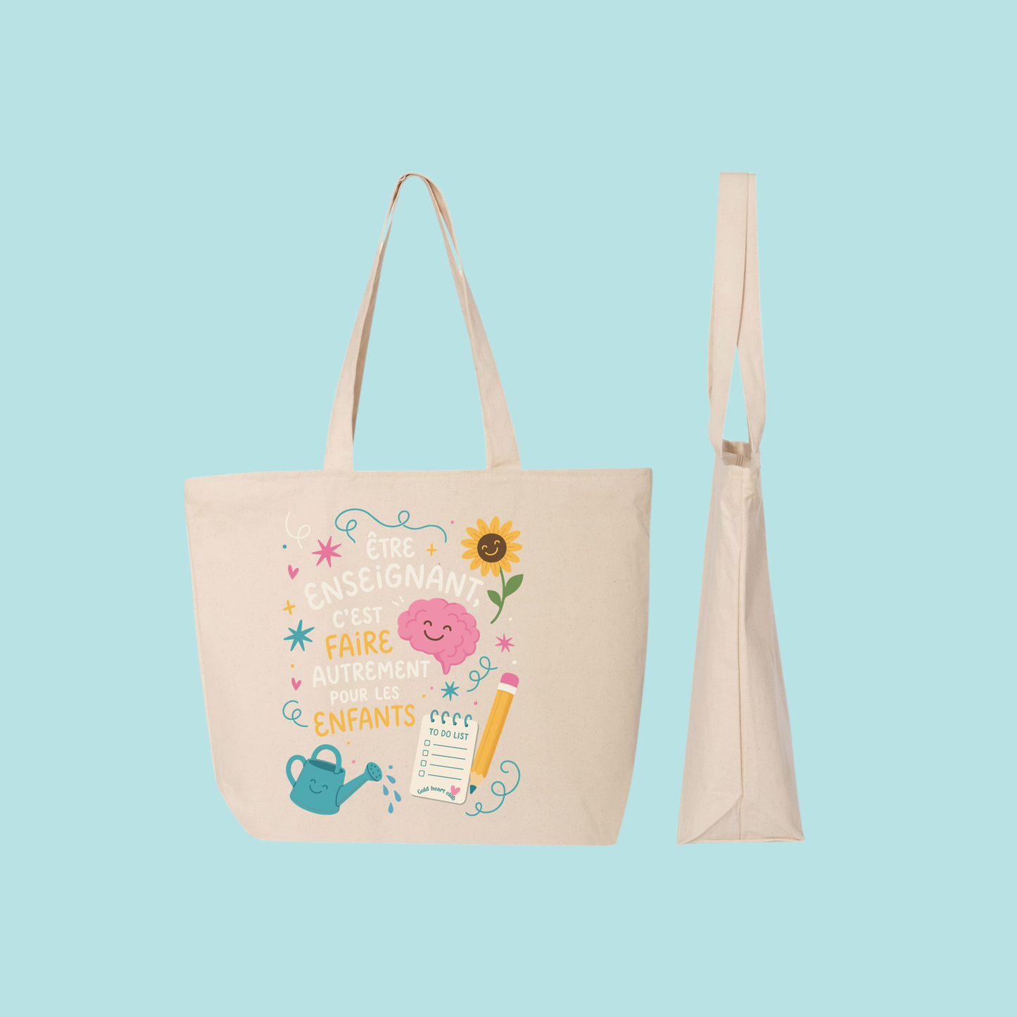 Grand tote bag — Être enseignant·e
