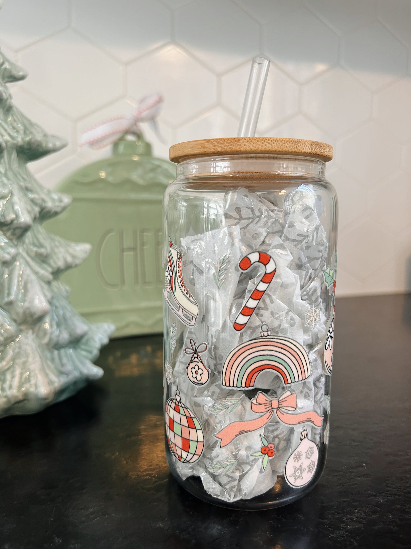 Tasse en verre - Ornements
