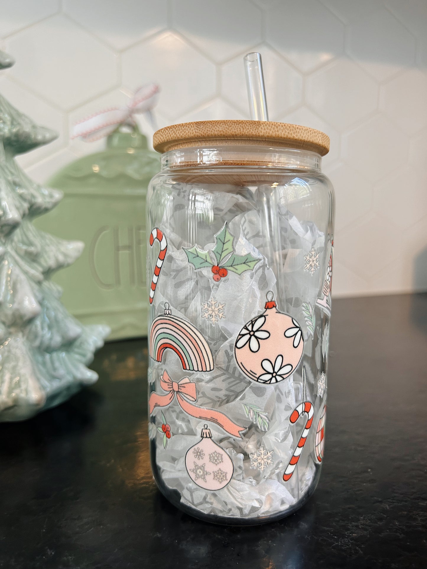 Tasse en verre - Ornements