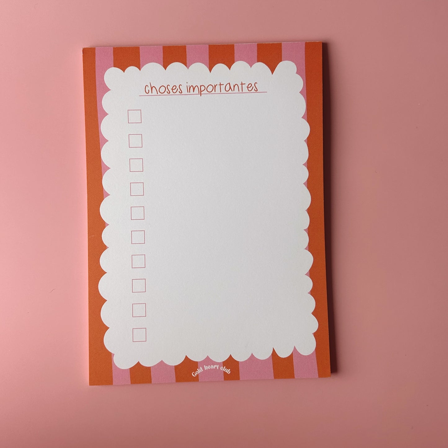 Bloc-notes - Choses importantes