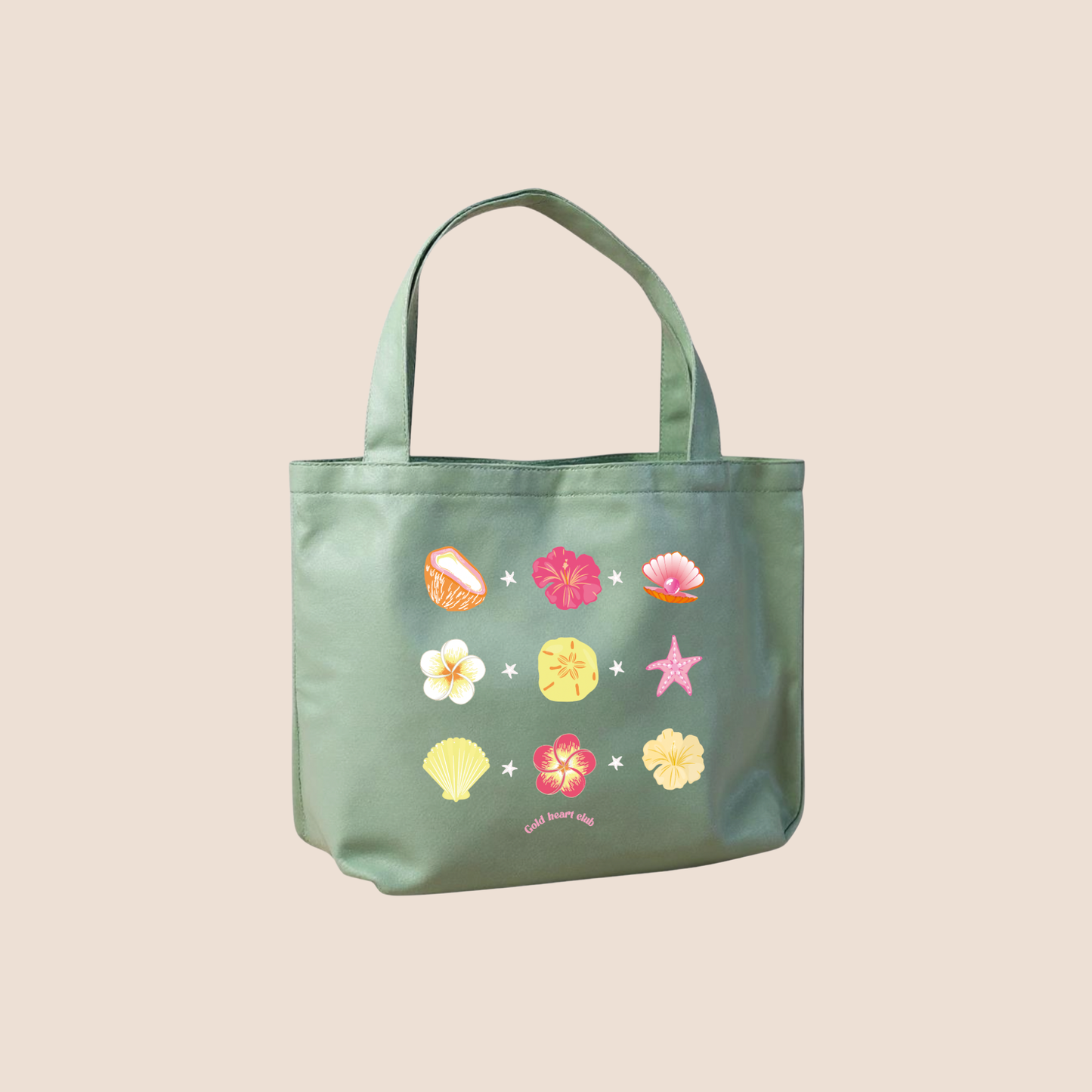 Tote bag illustré coquillage Gold Heart Club