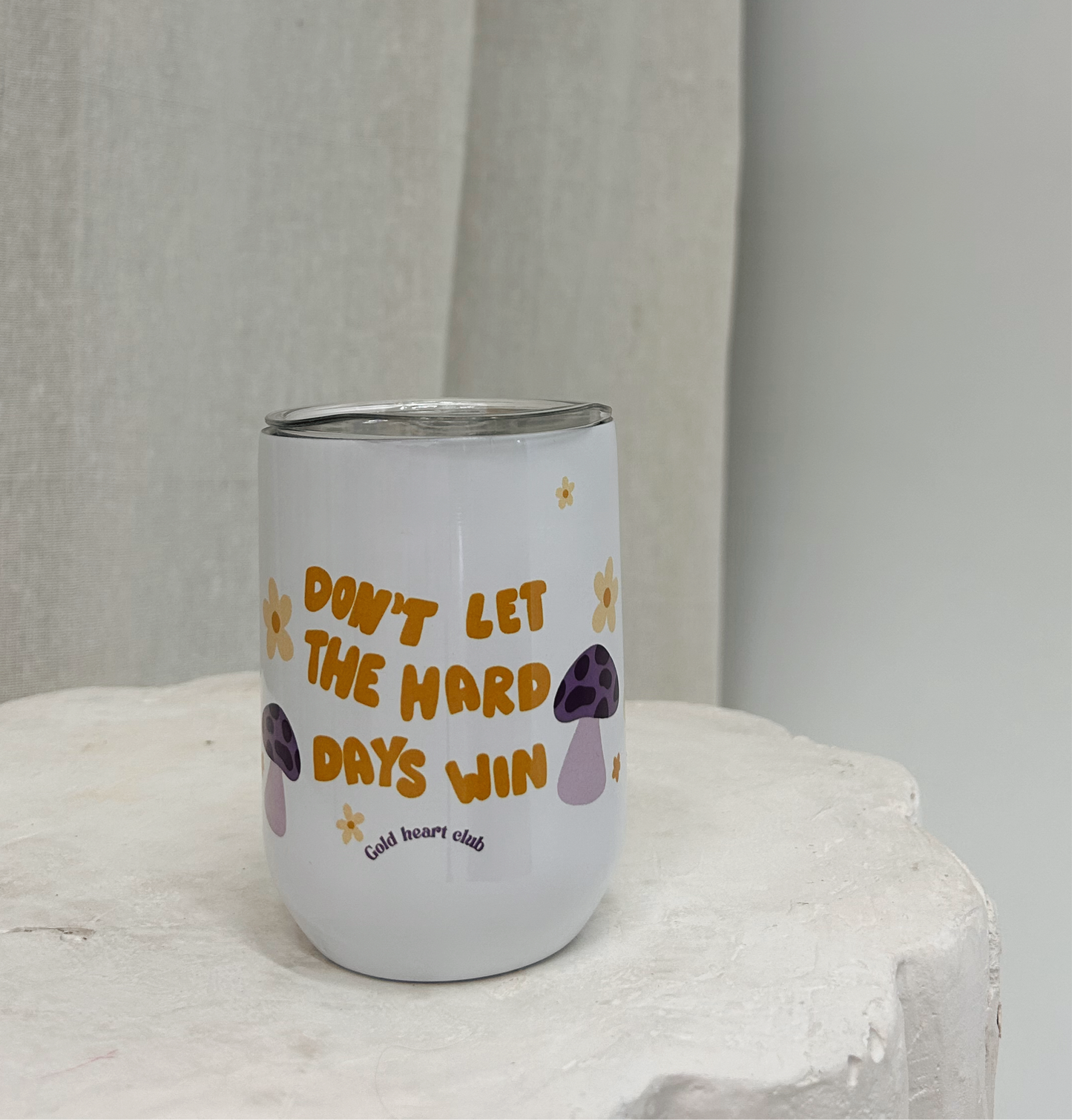 Tumbler illustré Champignons Gold Heart Club