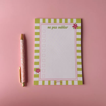 Bloc notes illustré Ne pas oublier Gold Heart Club