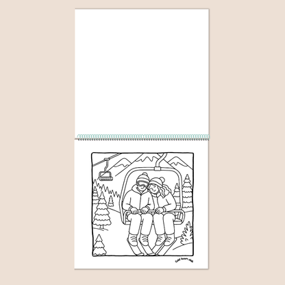 Cahier a colorier illustré et imprimé au Québec Gold Heart Club