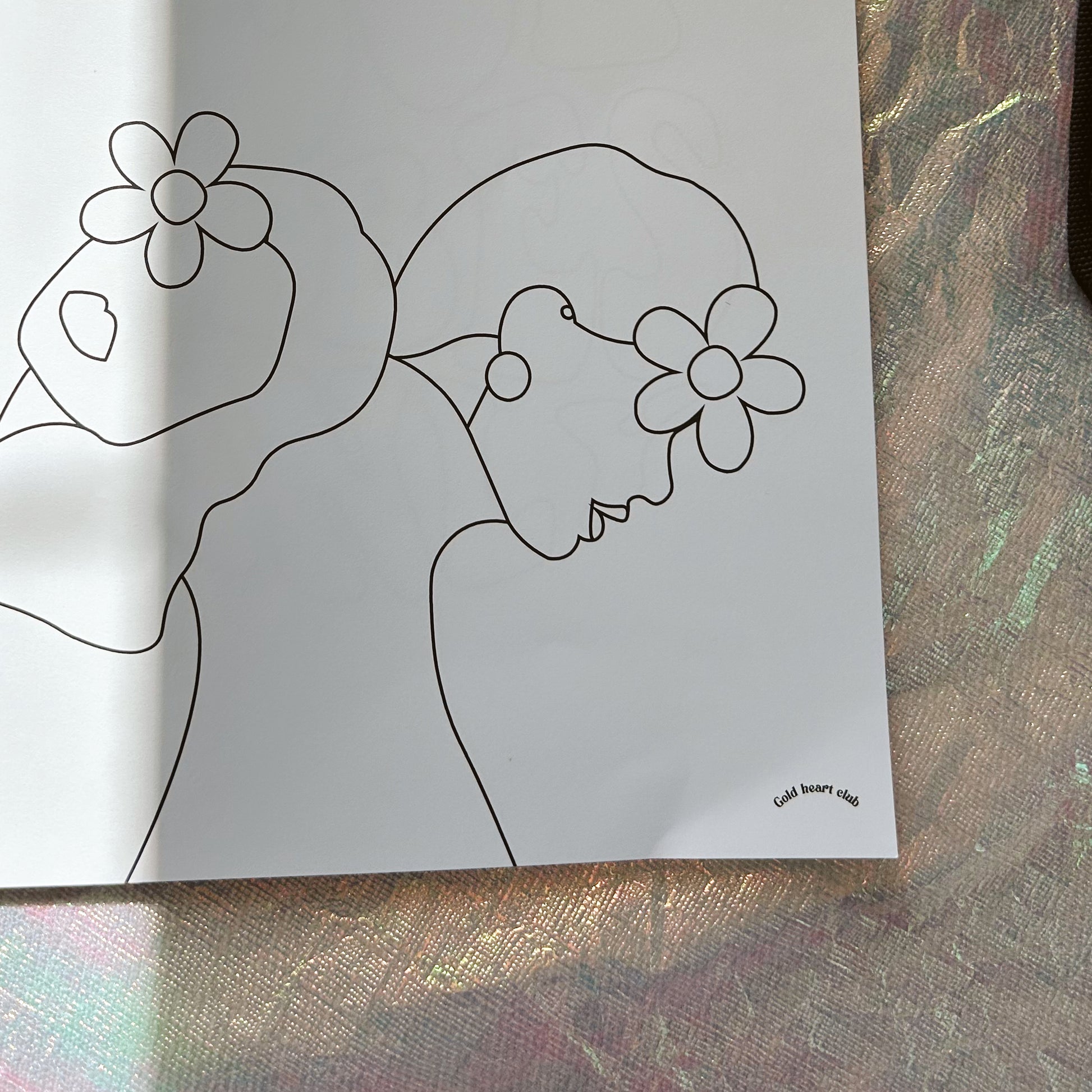 Cahier à colorier adulte Volume 1 idée cadeau créatif Gold Heart Club