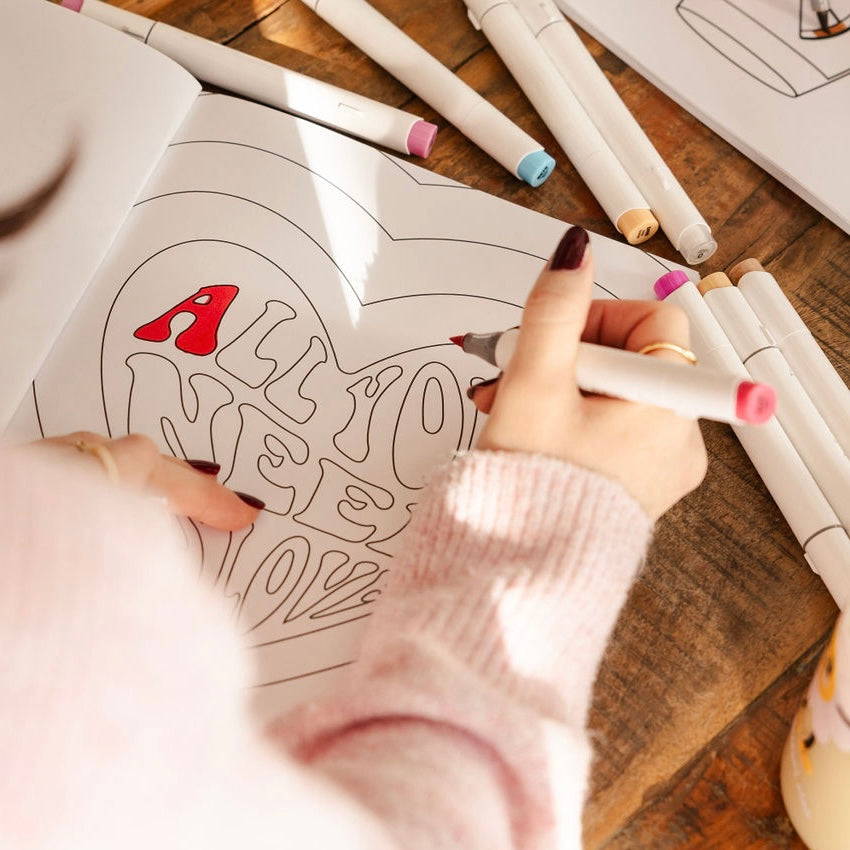 Cahier à colorier adulte Volume 1 idée cadeau créatif Gold Heart Club