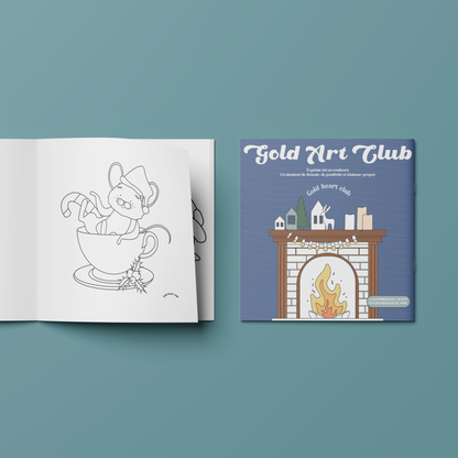 Cahier à colorier adulte Calendrier de l'avent illustré et imprimé au Québec