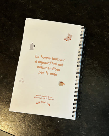 Cahier de notes illustré Livres d'automne Gold Heart Club