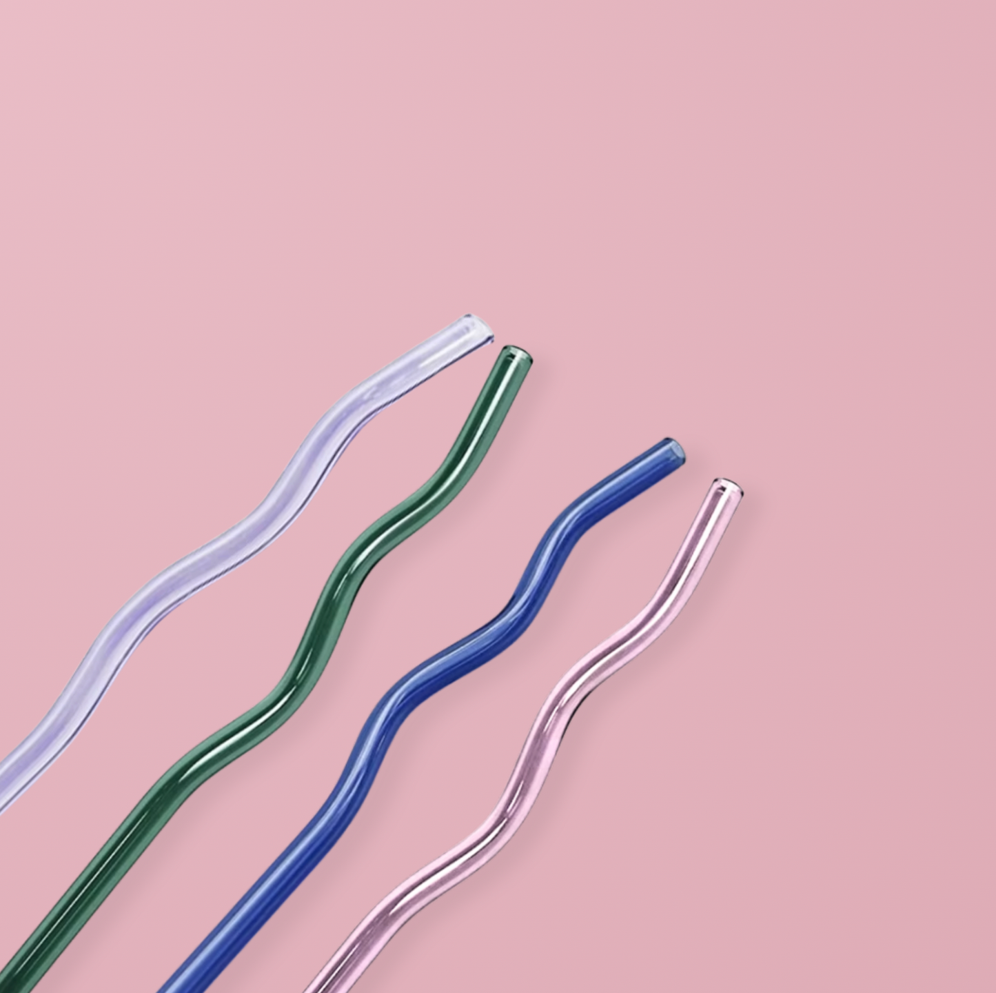 Paille en verre torsadée