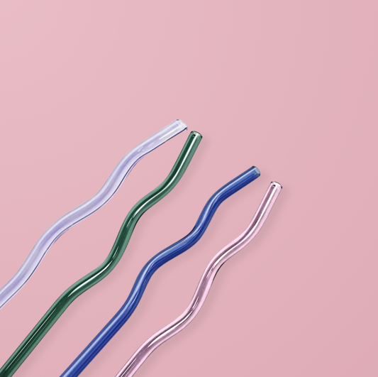 Paille en verre torsadée