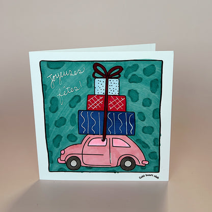 Cartes de Noël à colorier imprimé et illustré au Québec