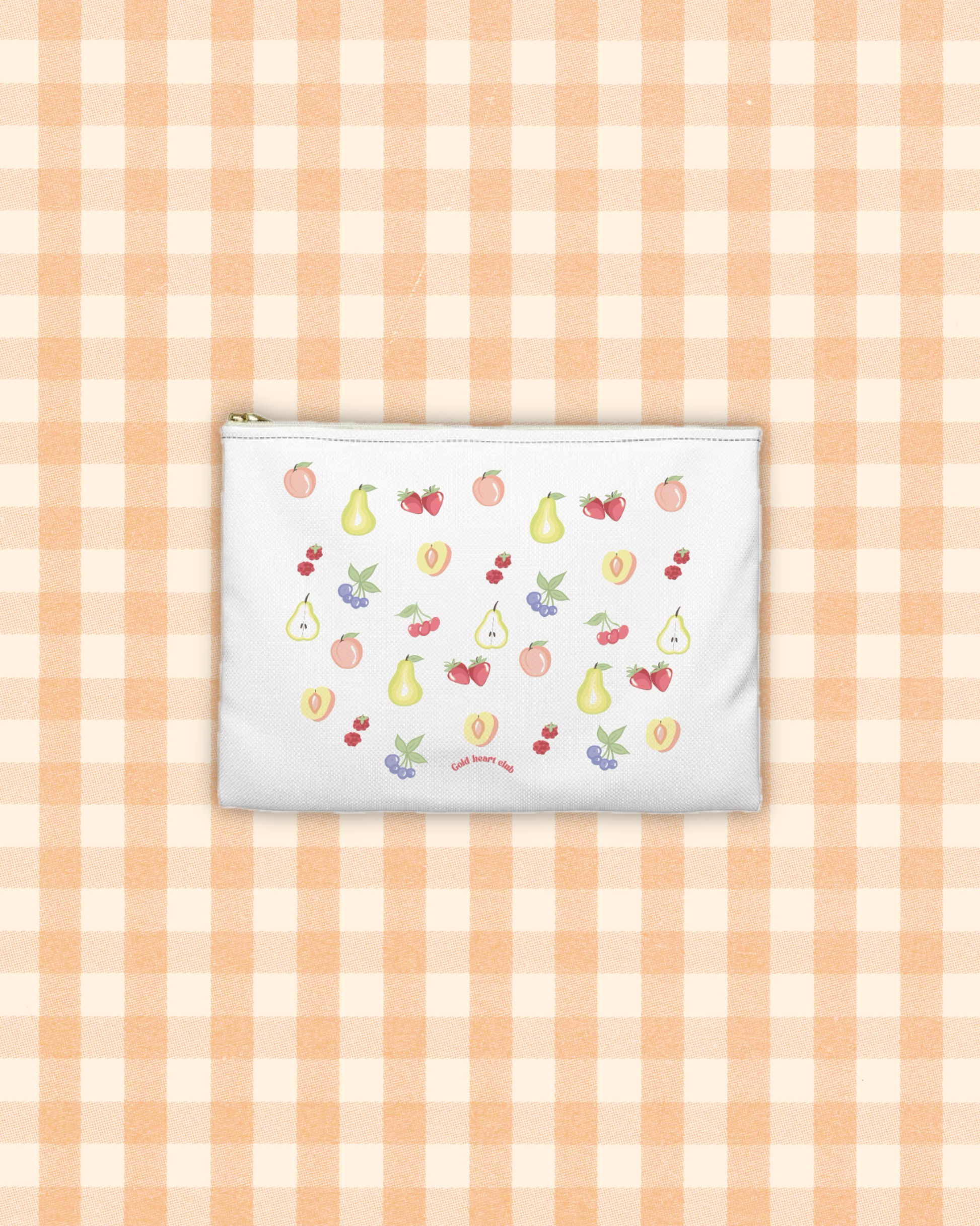 Étui à crayon Fruits idée cadeau créatif Gold Heart Club
