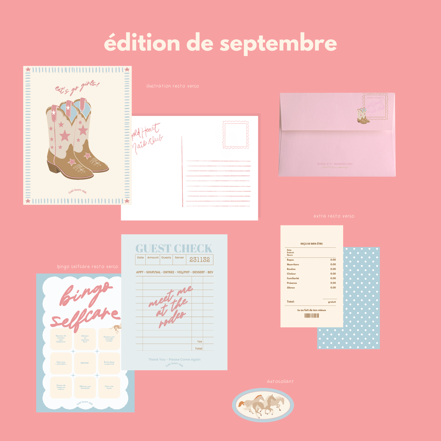Gold Heart Mail Club | Abonnement mensuel Snail Mail Québécois