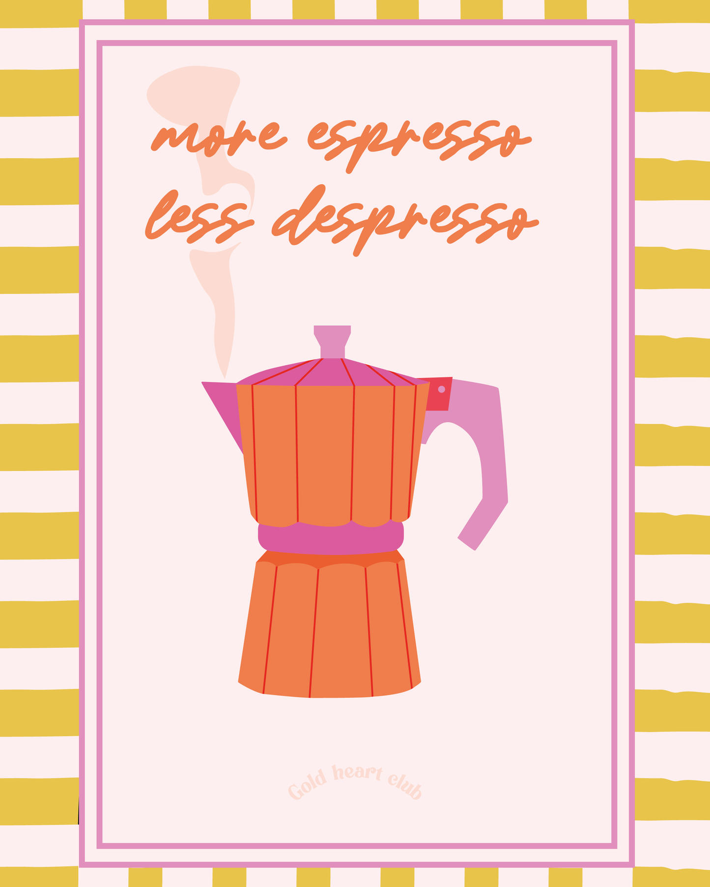 Illustration Café Florian fait au Québec Gold Heart Club