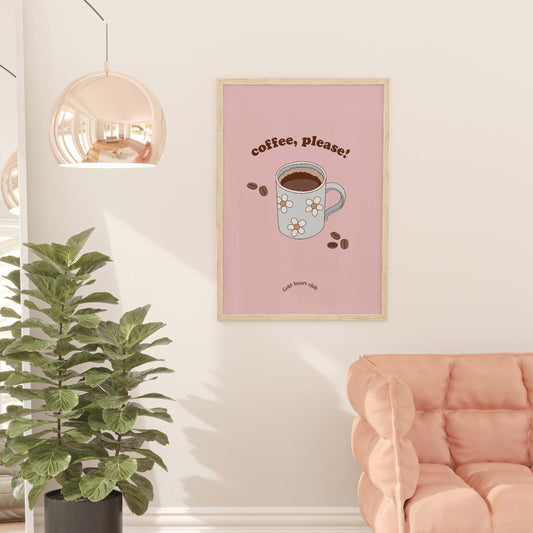 Illustration Coffee please fait au Québec Gold Heart Club