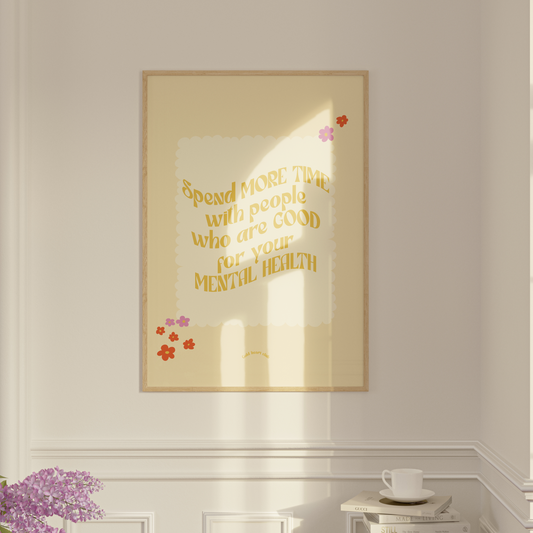 Illustration Good Mental Health fait au Québec Gold Heart Club