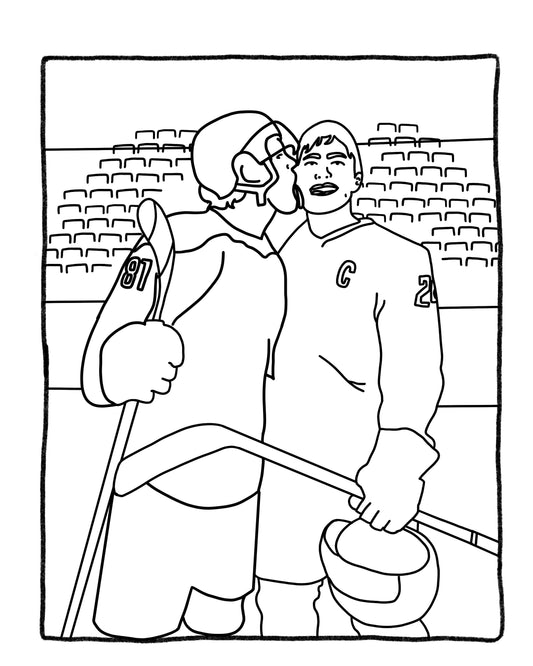 Illustration Heated Rivalry Gold Heart Club 