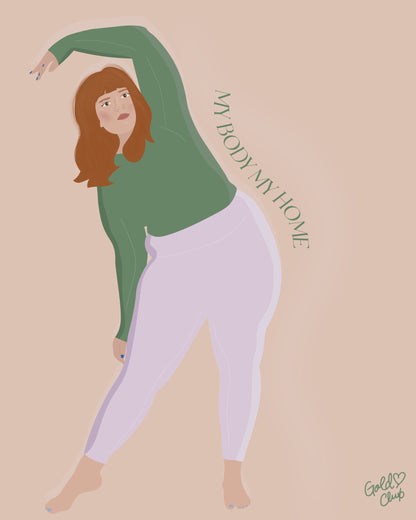 Illustration fait au Québec My body My home Gold Heart Club