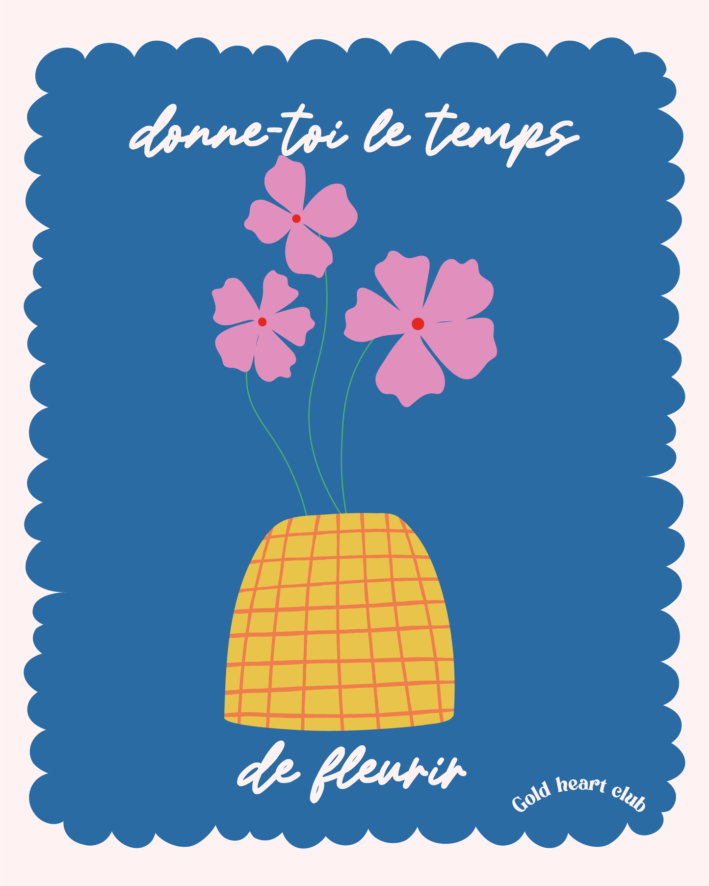 Illustration Santorin fait au Québec Gold Heart Club