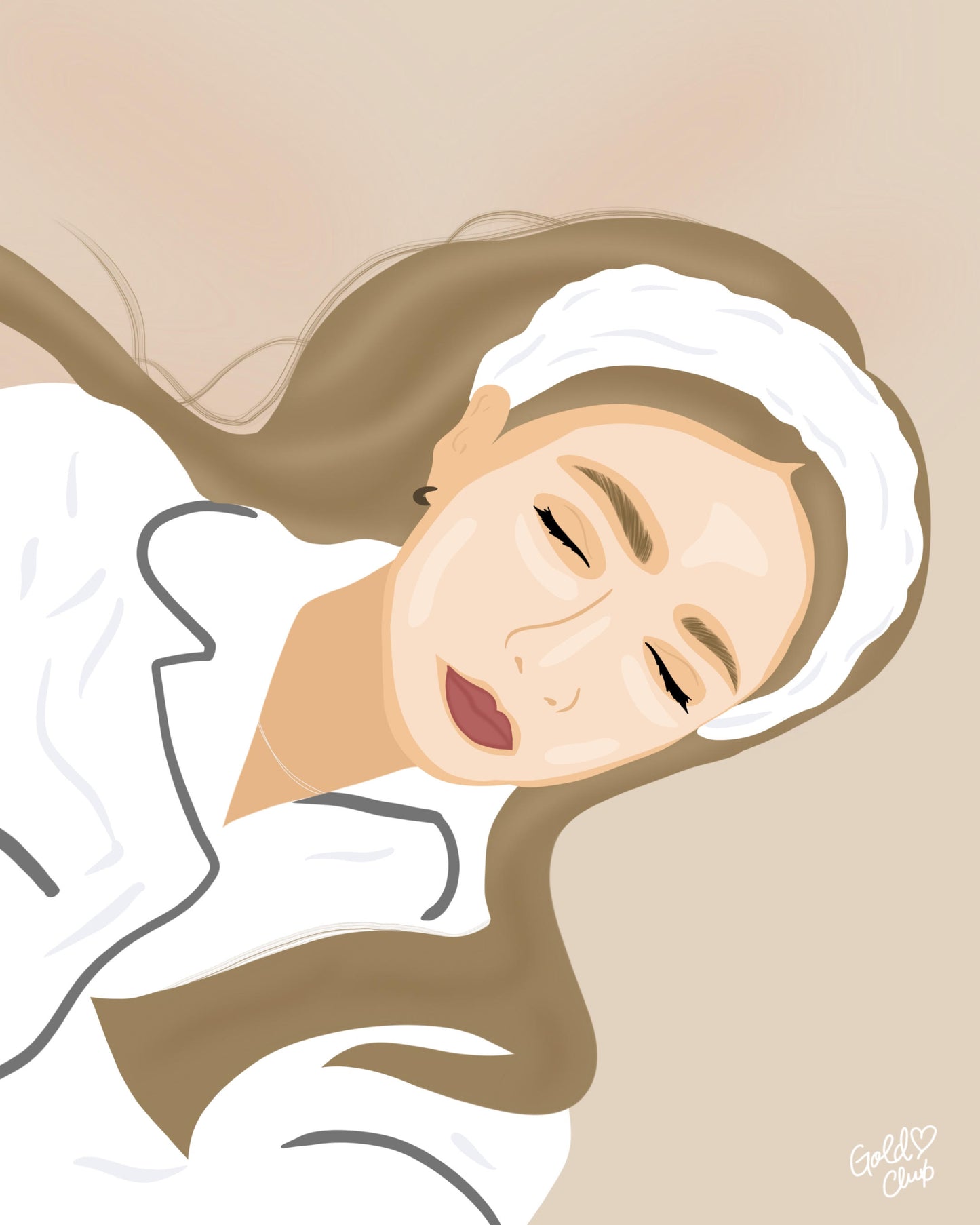 Illustration Self-Care fait au Québec Gold Heart Club