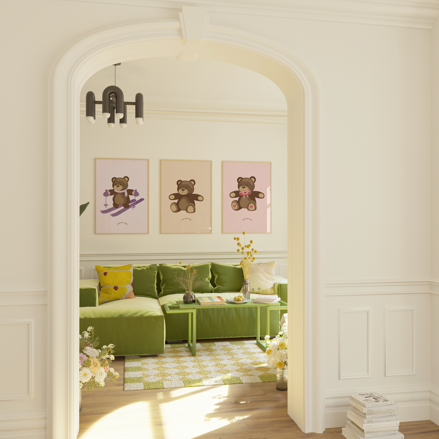 Illustration Teddy de haute qualité fait au Québec Gold Heart Club