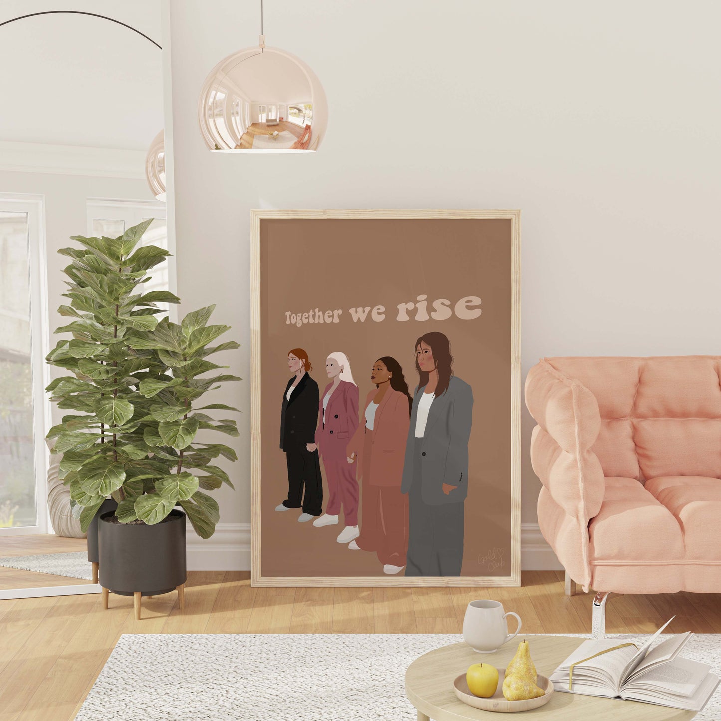 Illustration Together we rise fait au Québec Gold Heart Club