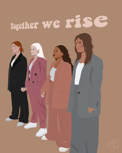 Illustration Together we rise fait au Québec Gold Heart Club