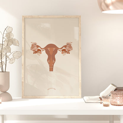 Illustration Uterus fait au Québec Gold Heart Club