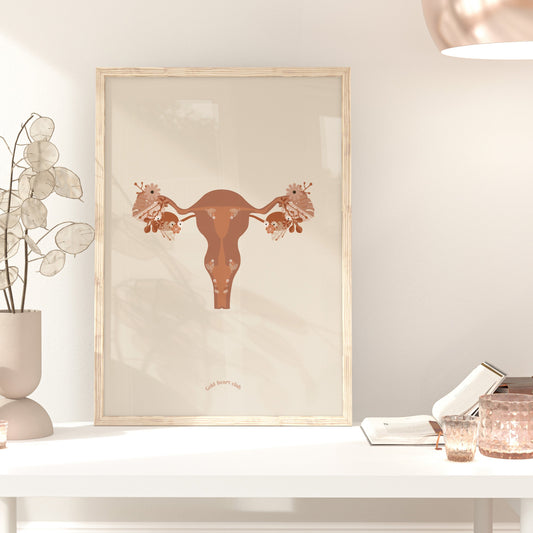 Illustration Uterus fait au Québec Gold Heart Club