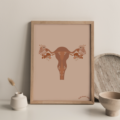 Illustration Uterus fait au Québec Gold Heart Club