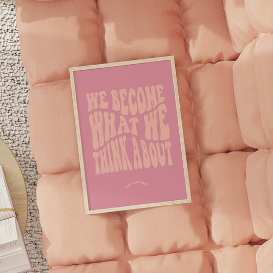 Illustration We become what we think fait au Québec Gold Heart Club