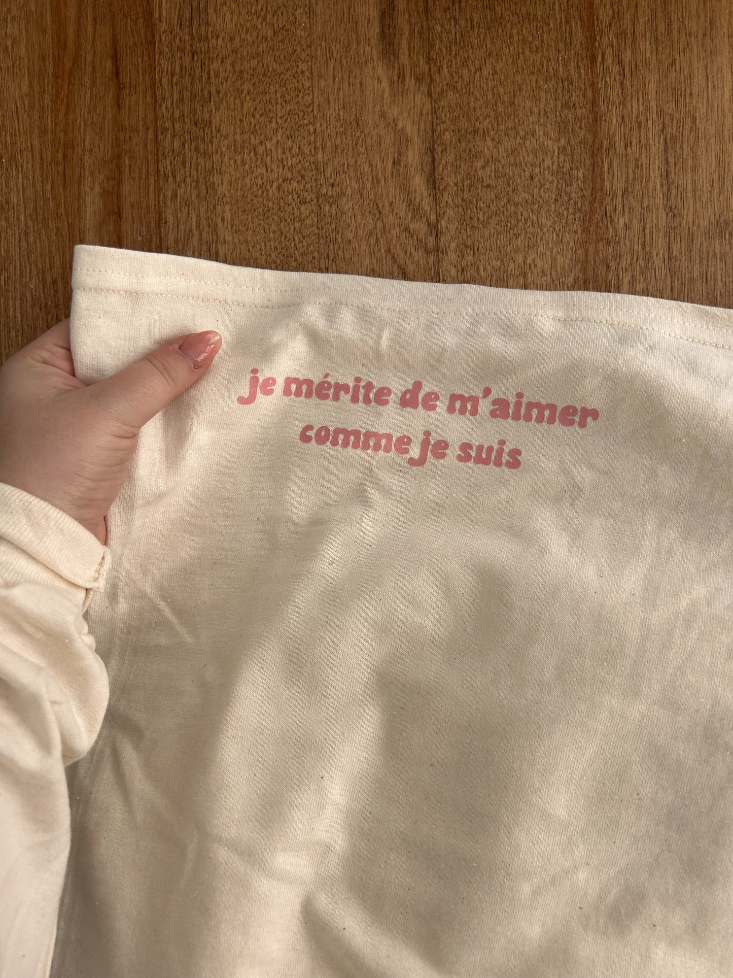 Longsleeve Cherry beige pour femme Gold Heart Club