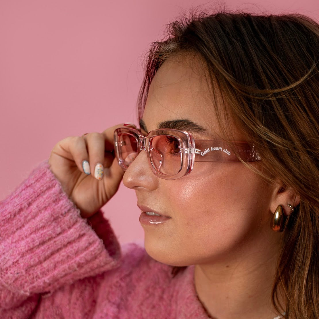 Lunettes soleil pour femme tendance Cake Gold Heart Club