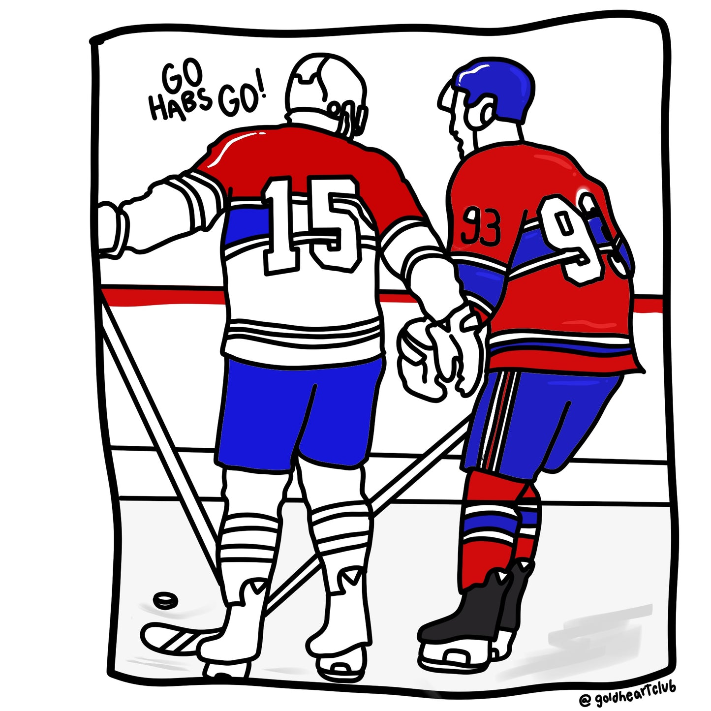 Page coloriage illustré numérique - Canadiens de Montréal