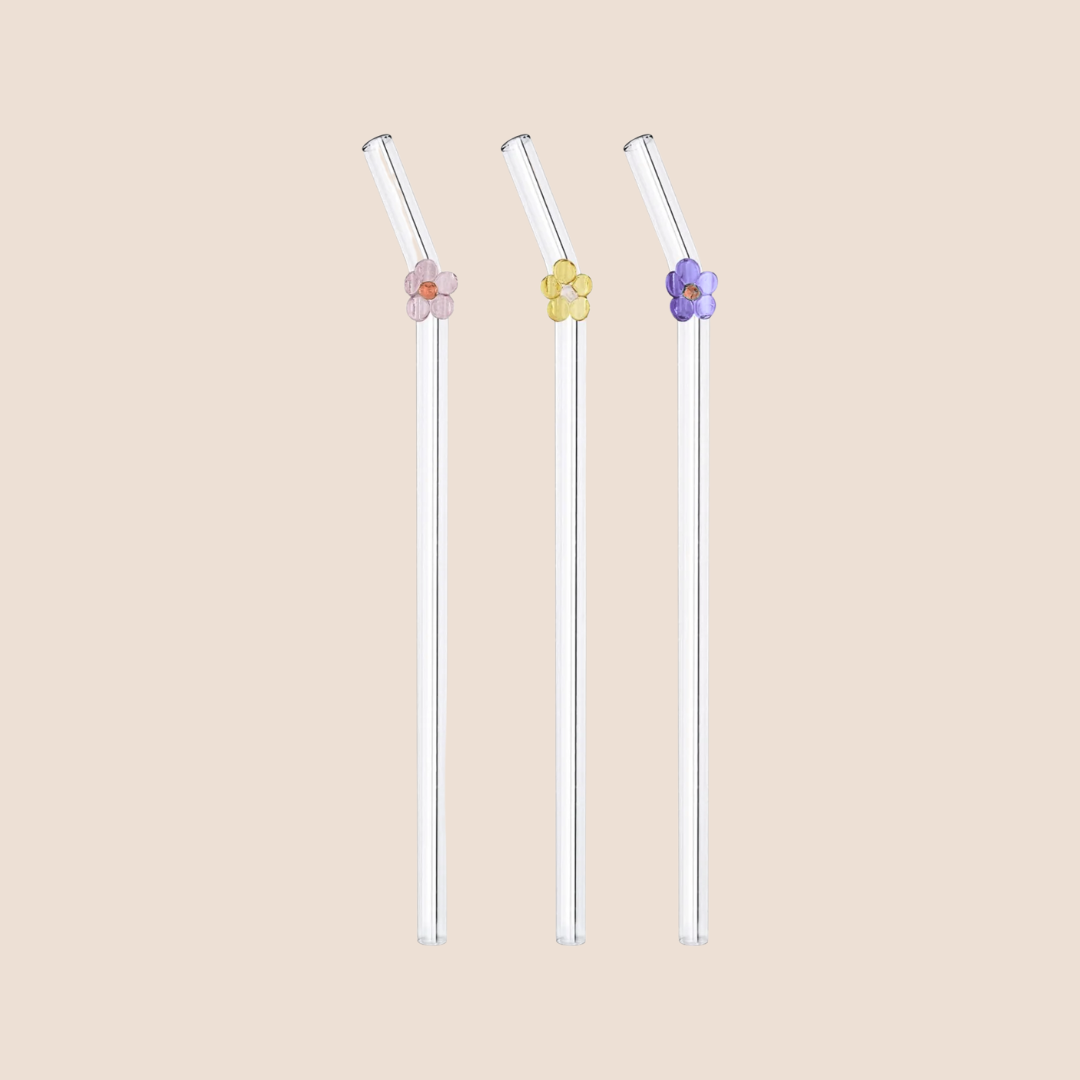 Paille en verre Gold Heart Club