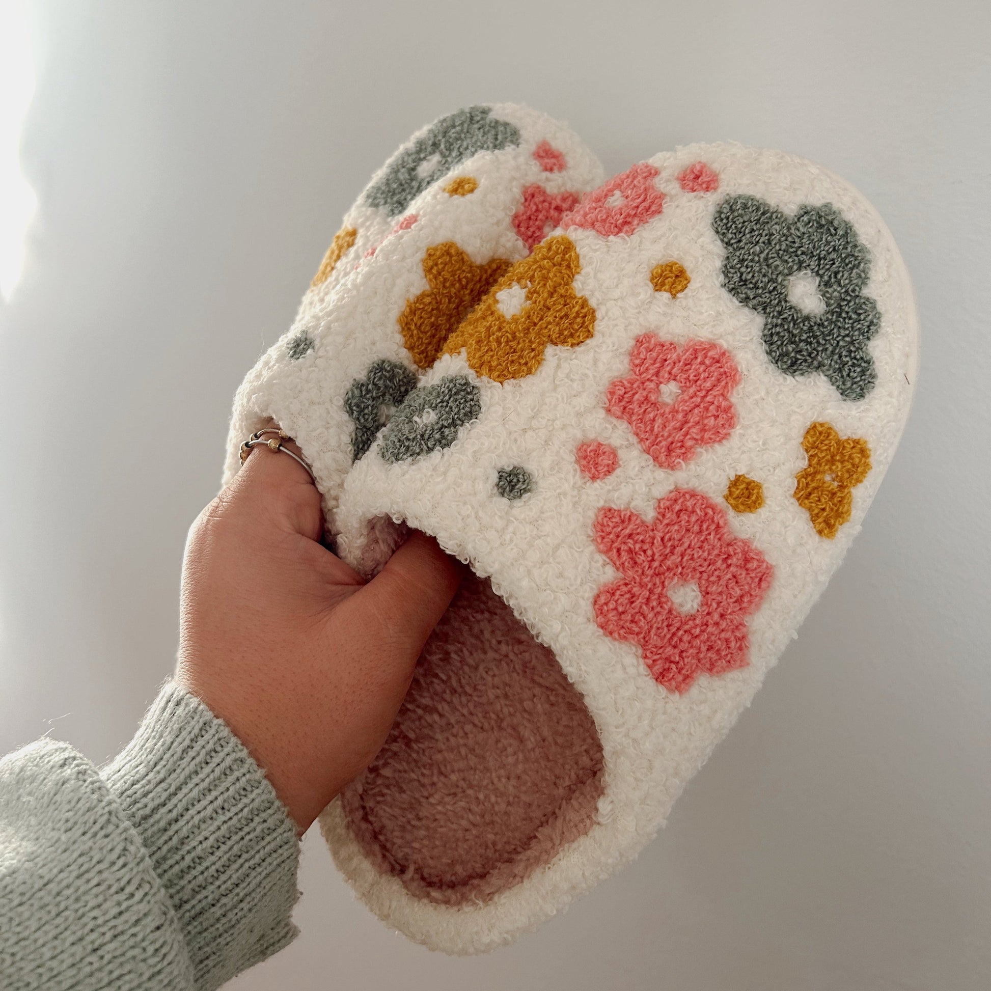 Pantoufle pour femme Fleurs colorées