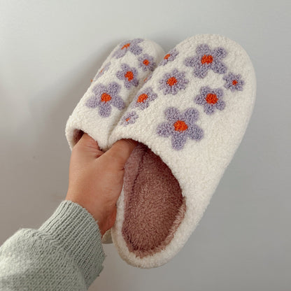 Pantoufle pour femme Fleurs lilas Gold Heart Club
