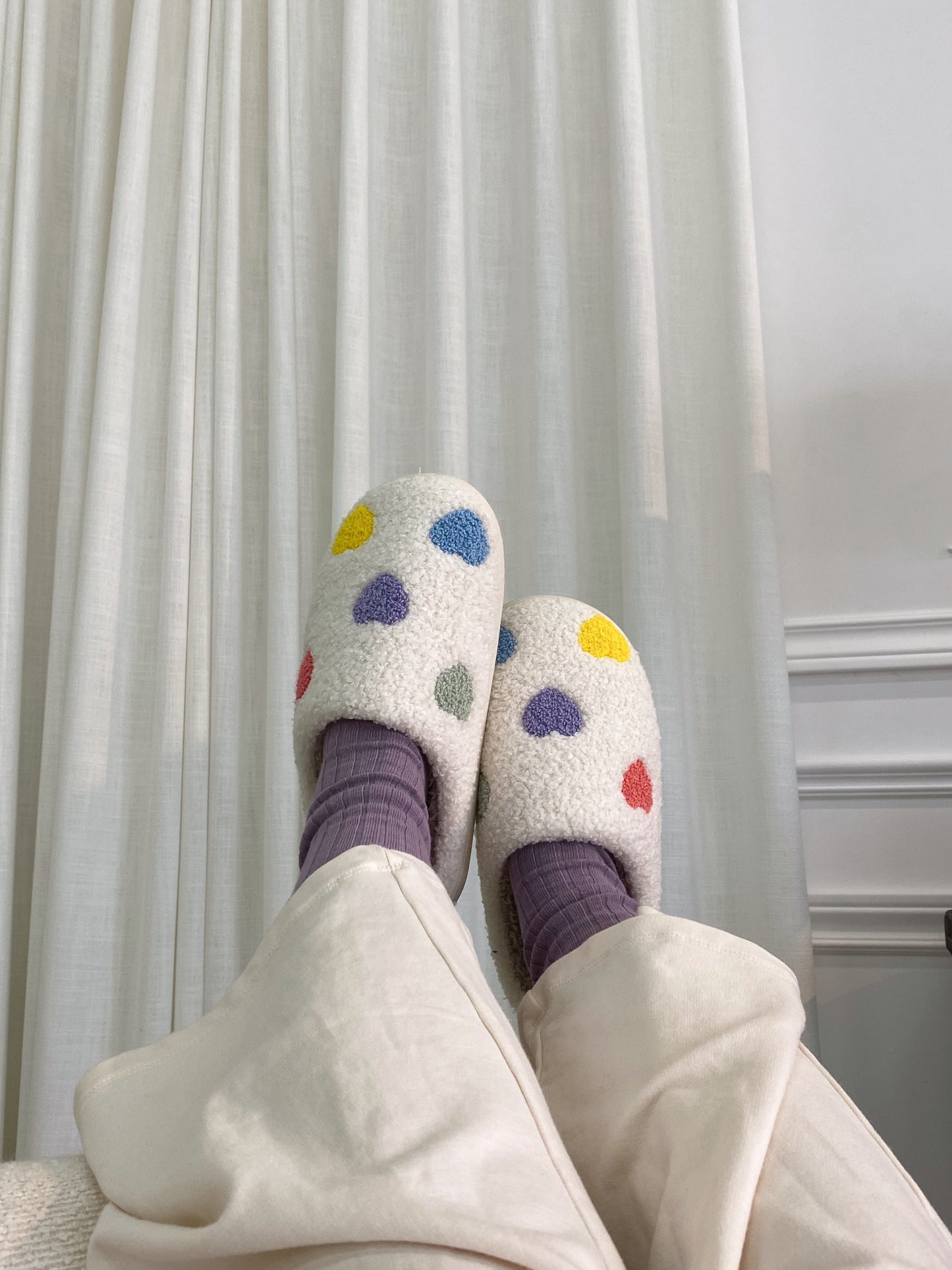 Pantoufles Coeurs femme Gold Heart Club