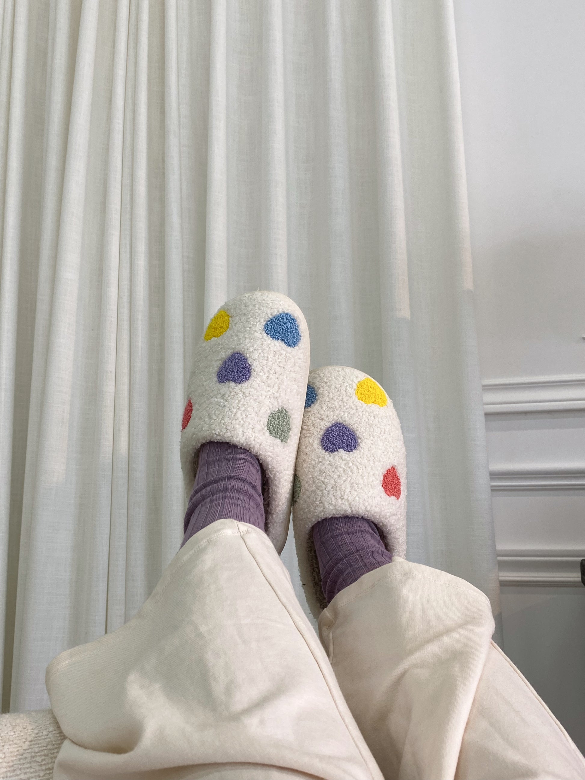 Pantoufles Coeurs femme Gold Heart Club