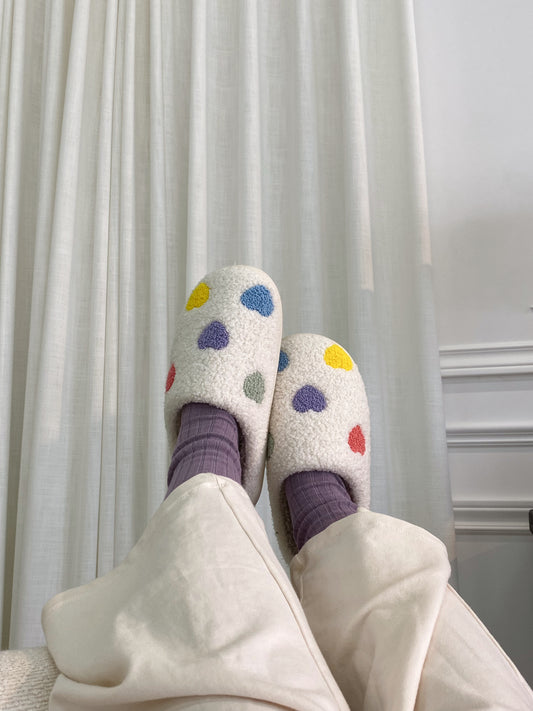 Pantoufles Coeurs femme Gold Heart Club