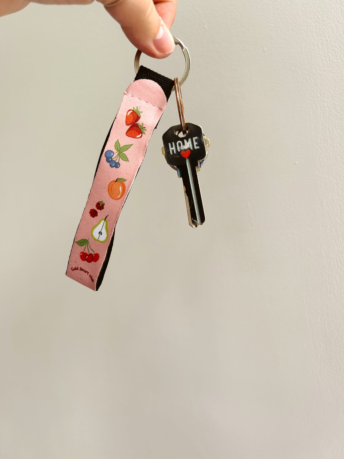 Porte-clé illustré Fruits idée cadeau créatif Gold Heart Club