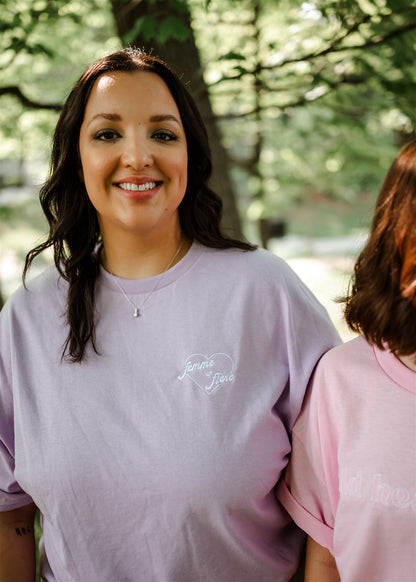 T-Shirt Femme et fière lilas Gold Heart Club