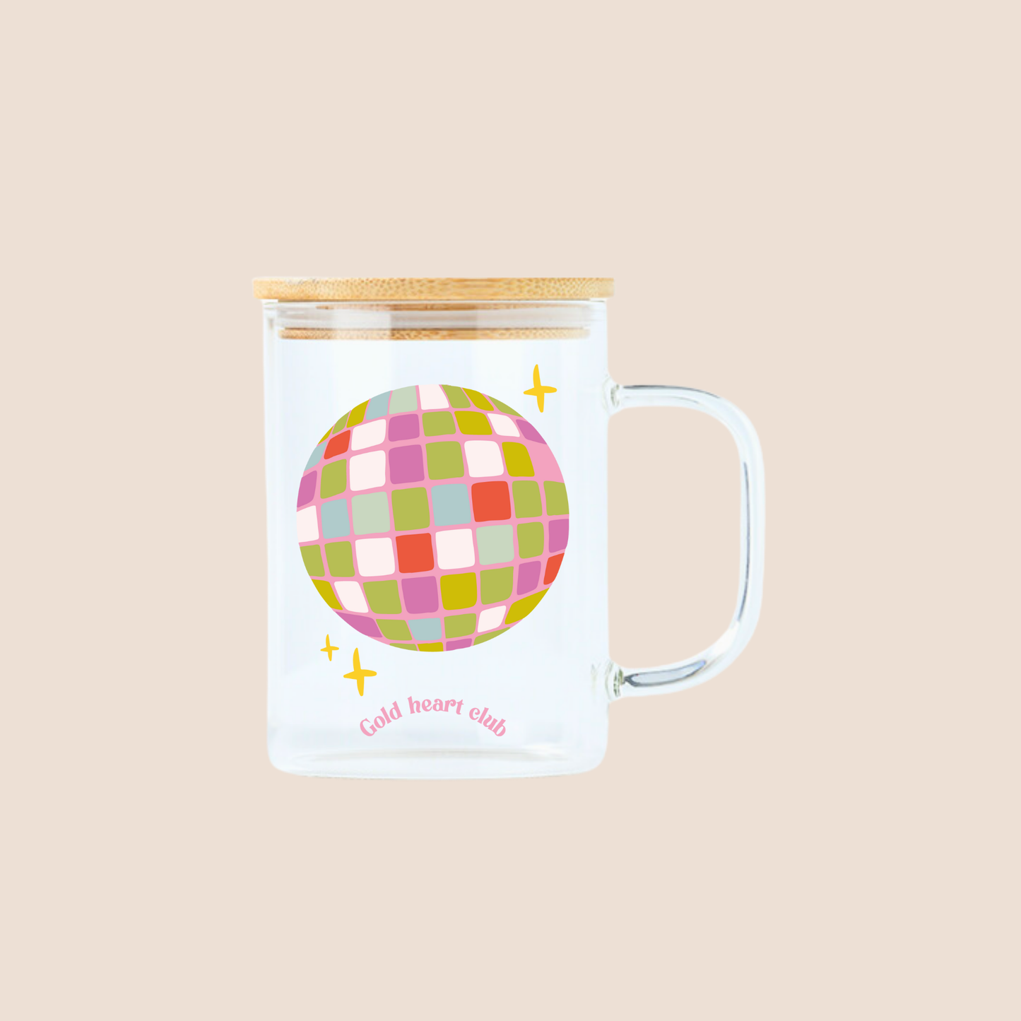 Tasse illustrée Disco Gold Heart Club