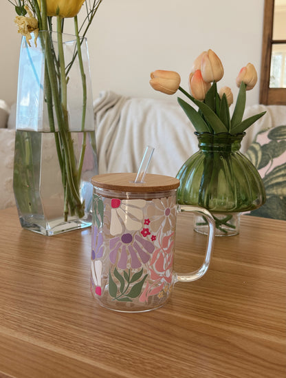 Tasse illustrée Floral abstrait Gold Heart Club 