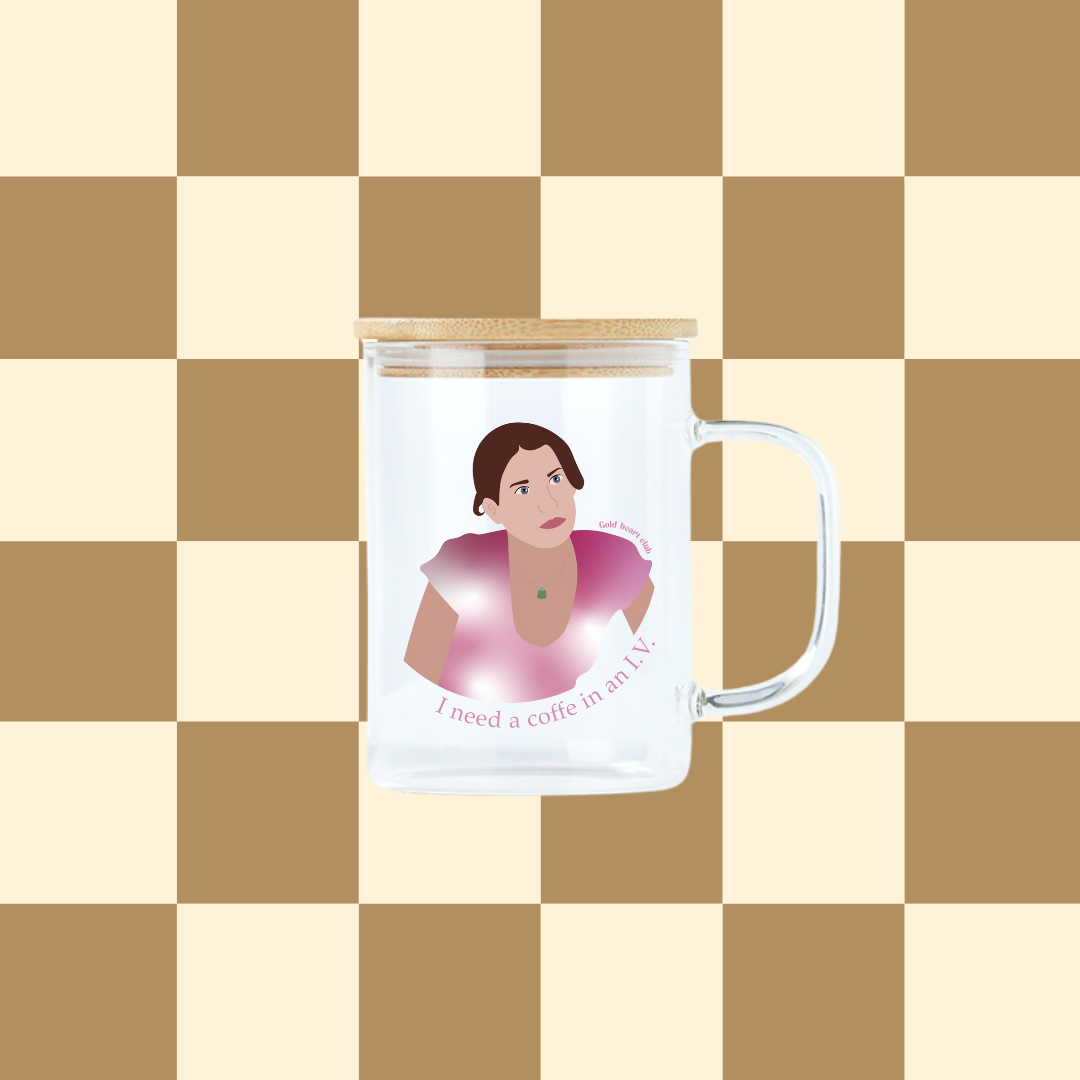 Tasse illustrée Gilmore Girls Lorelai Gold Heart Club