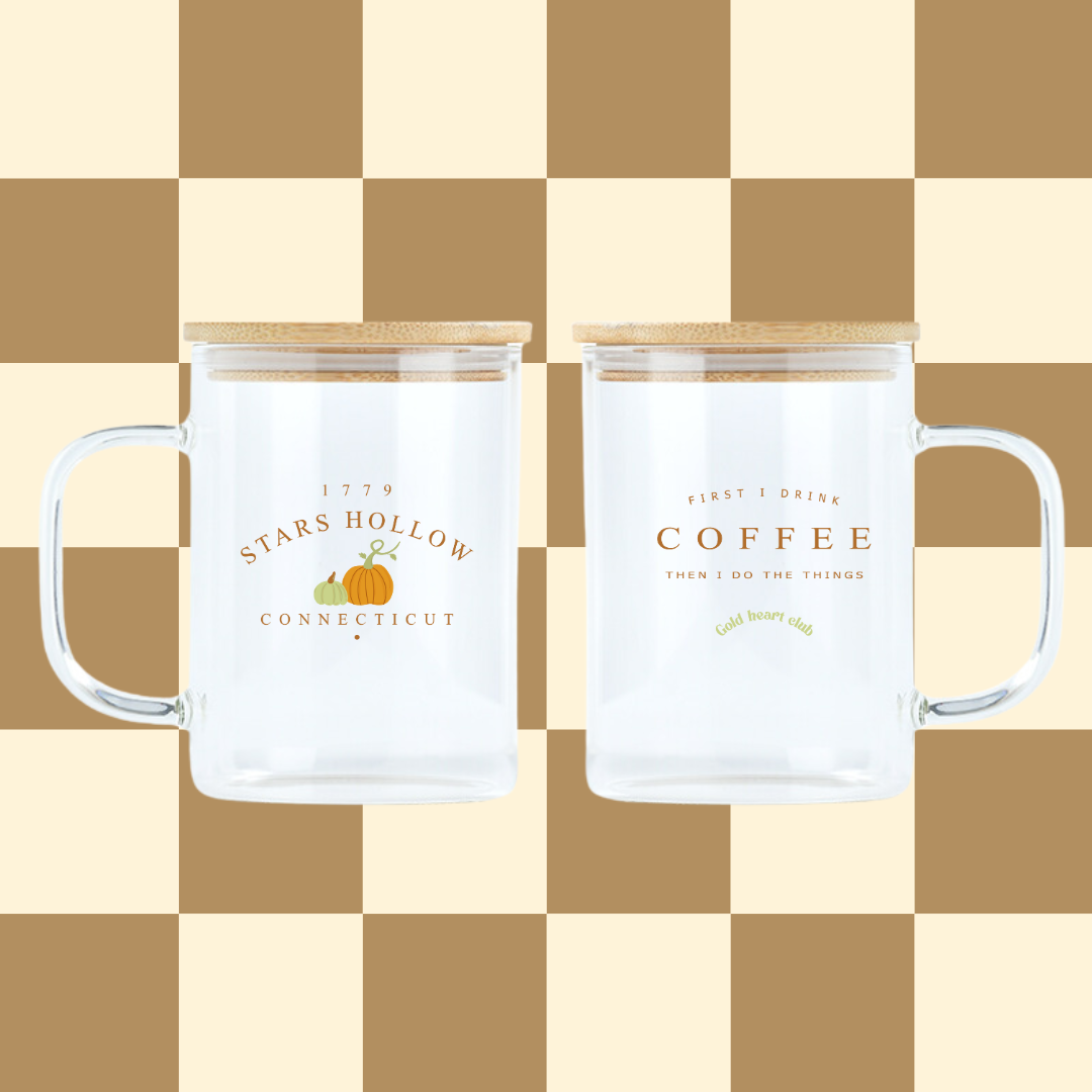 Tasse illustrée Gilmore Girls Stars Hollow Gold Heart Club