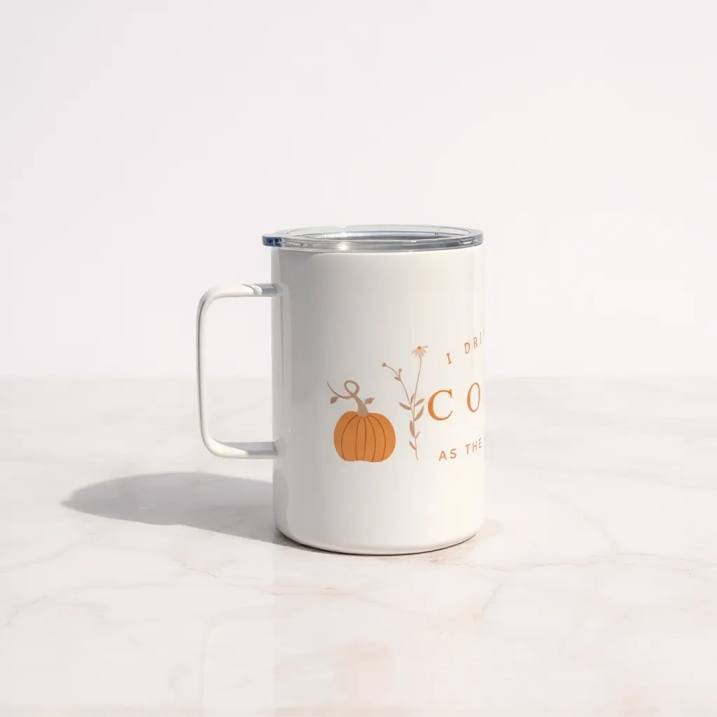 Tasse illustrée I drink coffee Gold Heart Club
