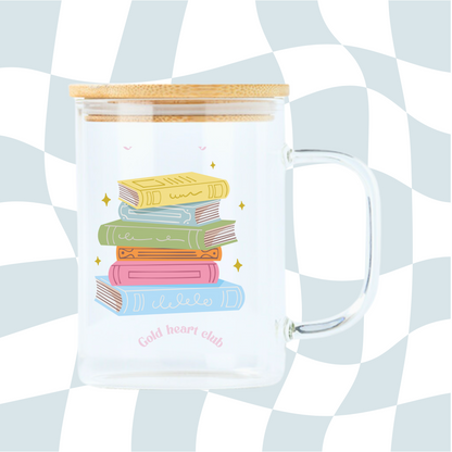 Tasse illustrée Livres Gold Heart Club fait au Québec