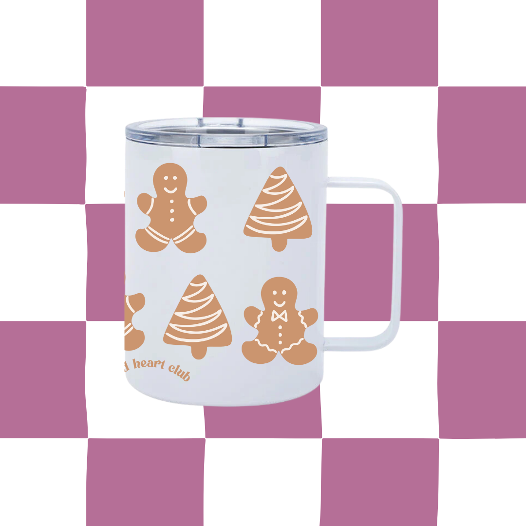 Tasse illustrée Pain d'épices fait au Québec Gold Heart Club