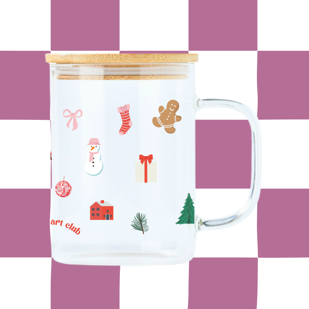 Tasse illustrée Petits ornements fait au Québec Gold Heart Club
